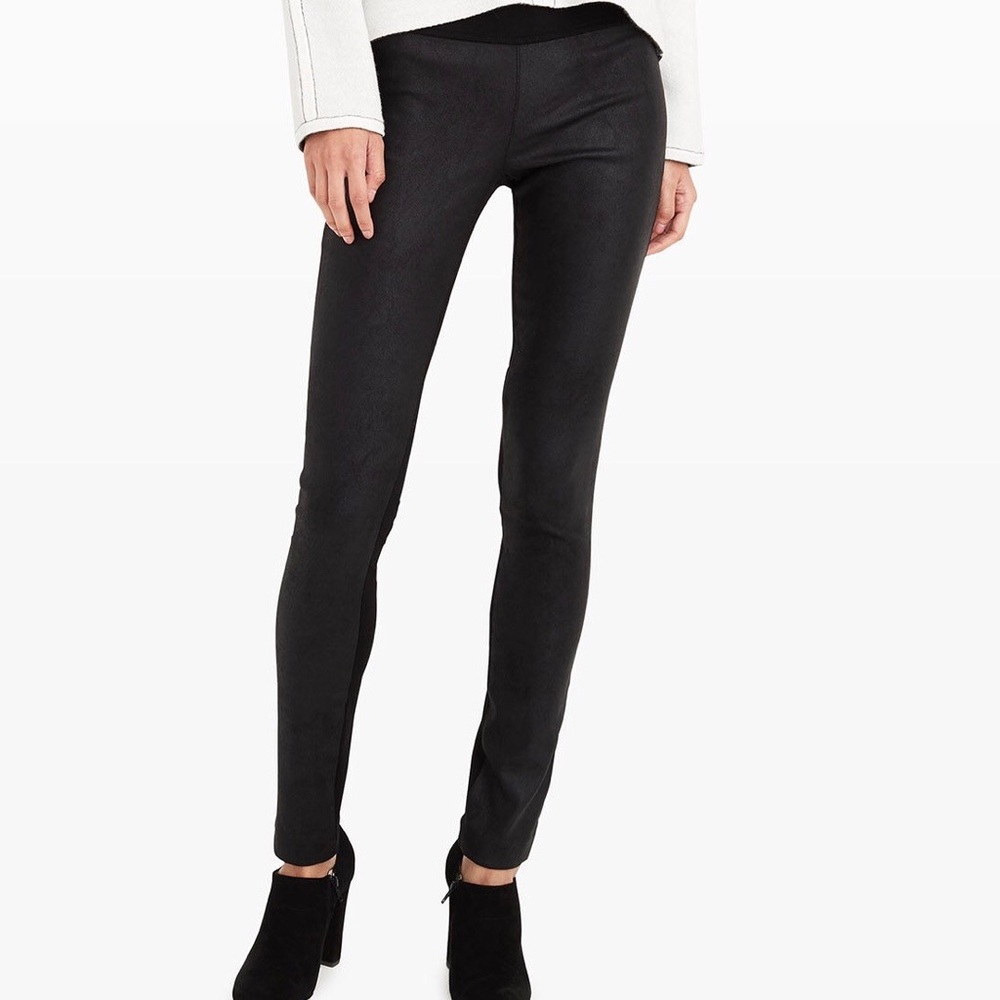 Black Faux Suede Club Monaco size 8 Legging